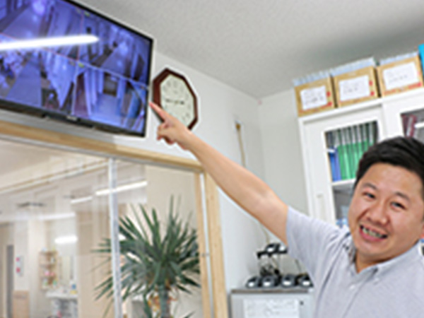 セキュリティーカメラでご利用者様を安全に見守ります